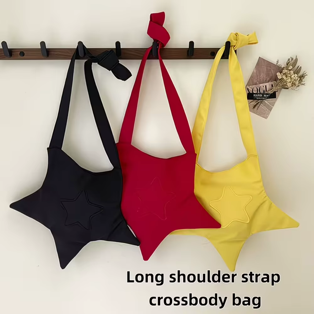 Un sac en tissu jaune à motif étoile mignon