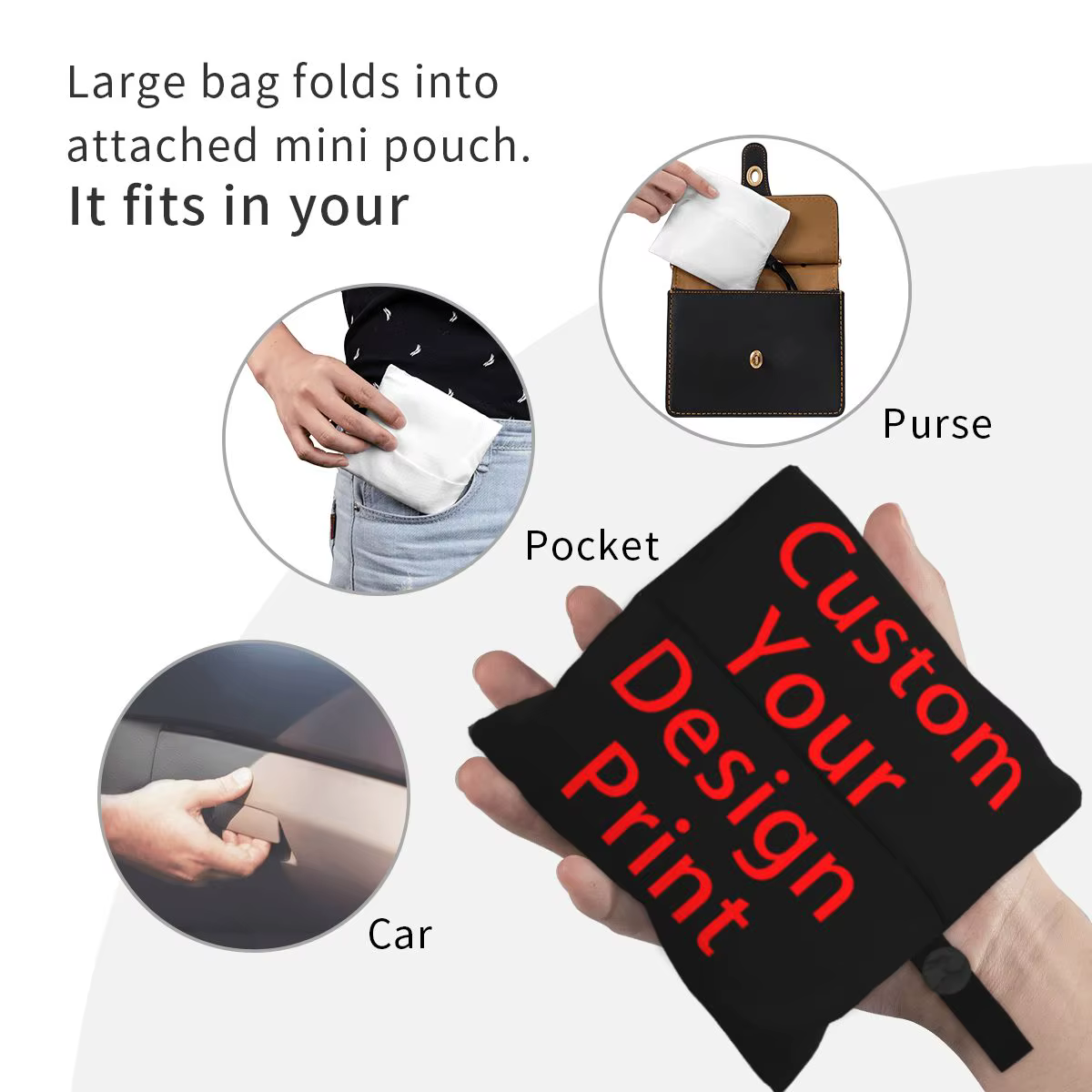 Sac à provisions portable de grande capacité pour femme