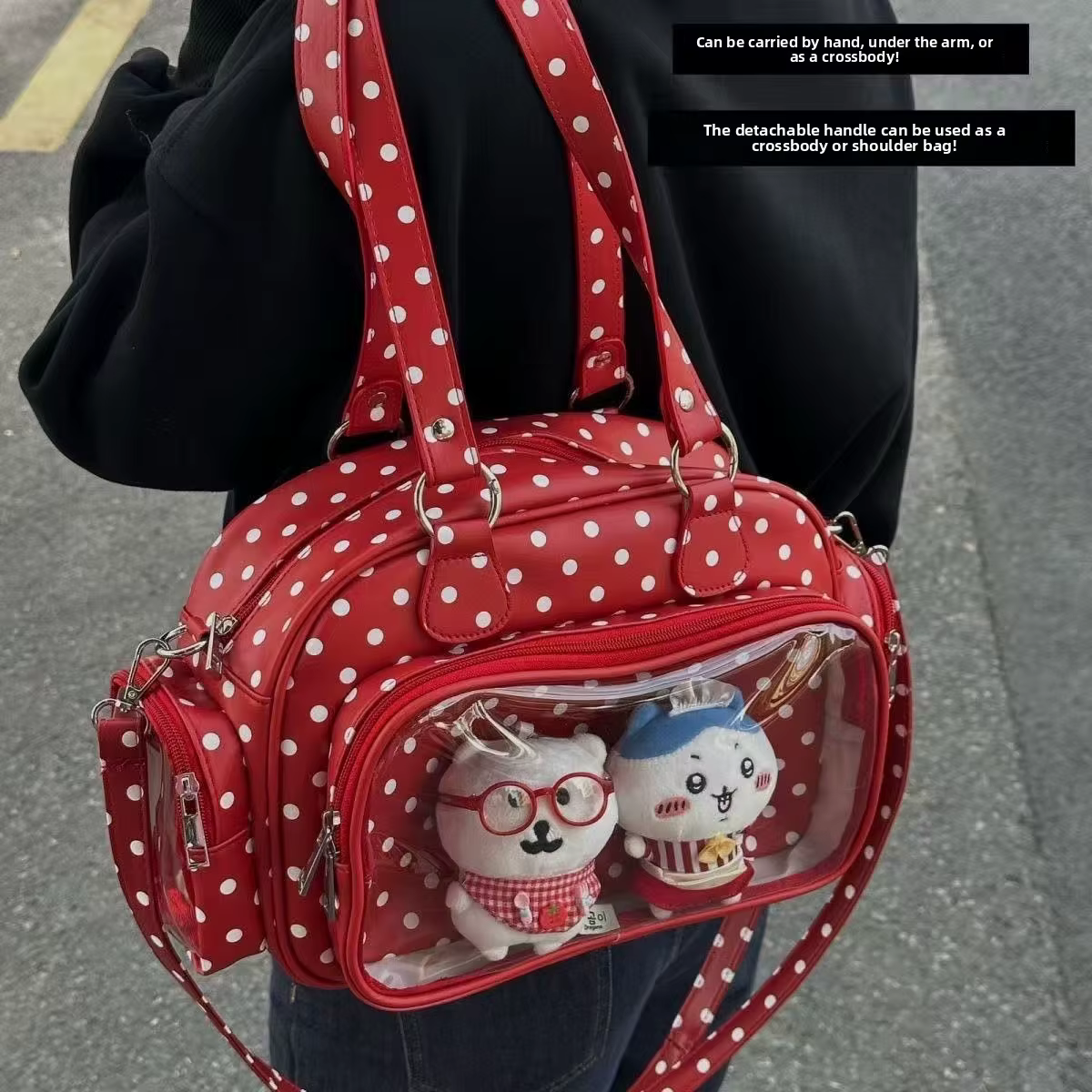 Sac Boston à pois tendance