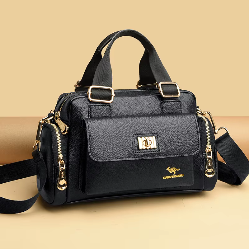 Sac bandoulière grande capacité style moto pour femme