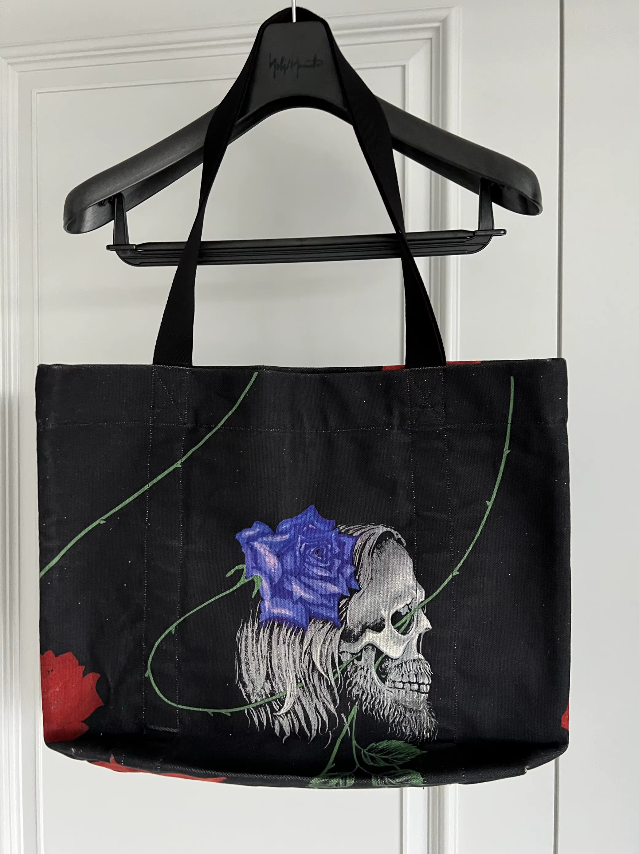 YAMAMOTO design original rose crâne sac à bandoulière à main toile sac à provisions imprimé