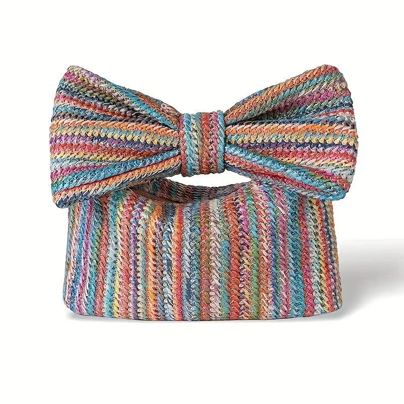 Sac de plage bohème en paille tressée pour femme
