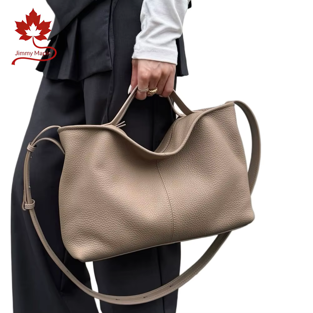Sac à main décontracté pour femme en cuir de vache véritable souple