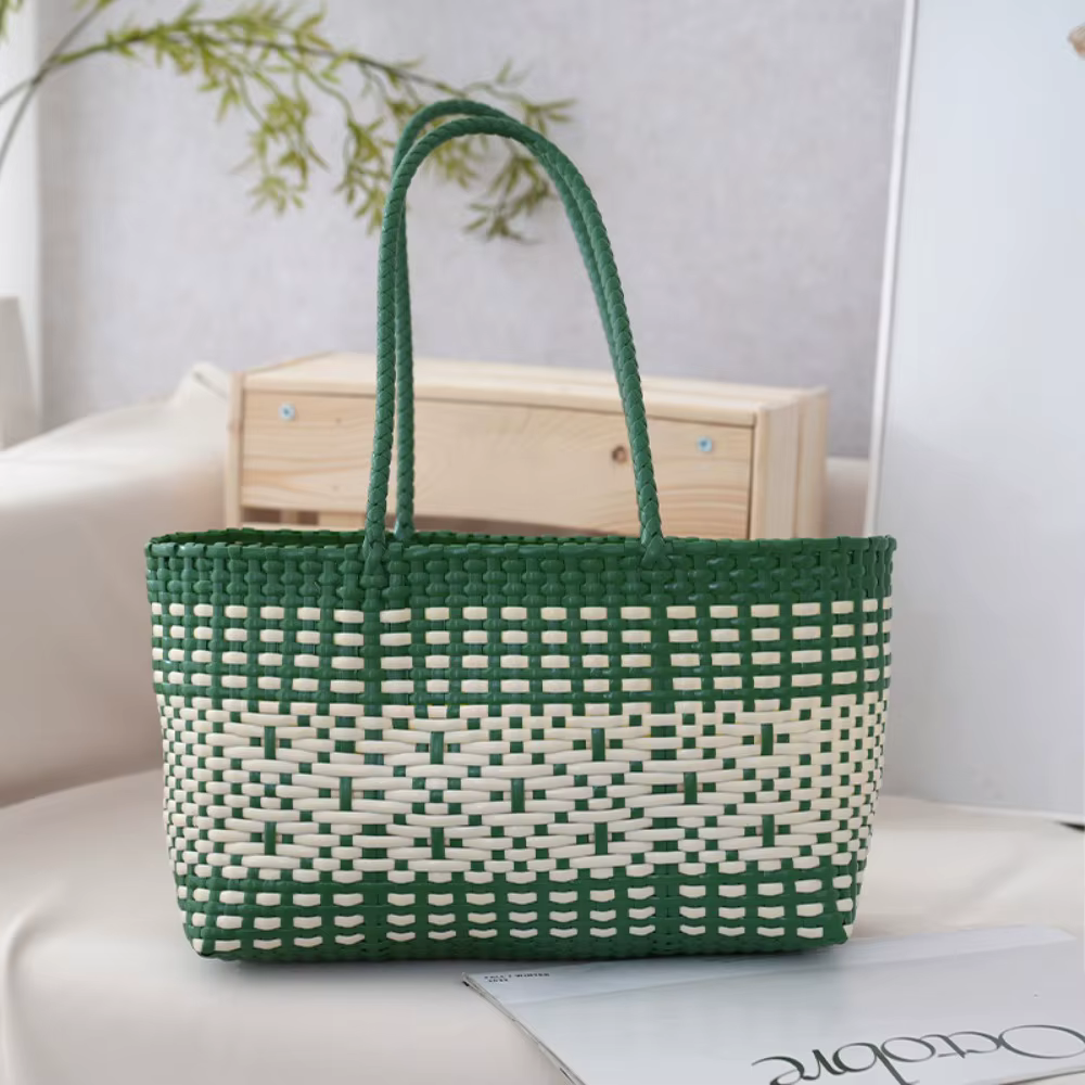 Sac de courses vintage en forme de panier à légumes