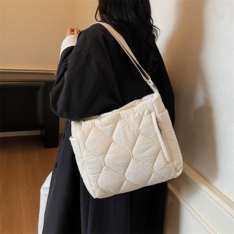 2025 nouveau sac à main d'hiver mode espace coton sacs