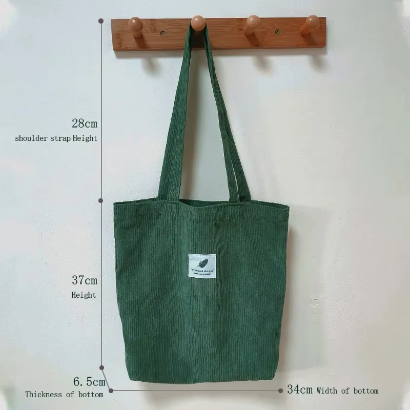 Sac cabas en velours côtelé pour femme JIOMAY 2025 – Sac fourre-tout élégant et durable