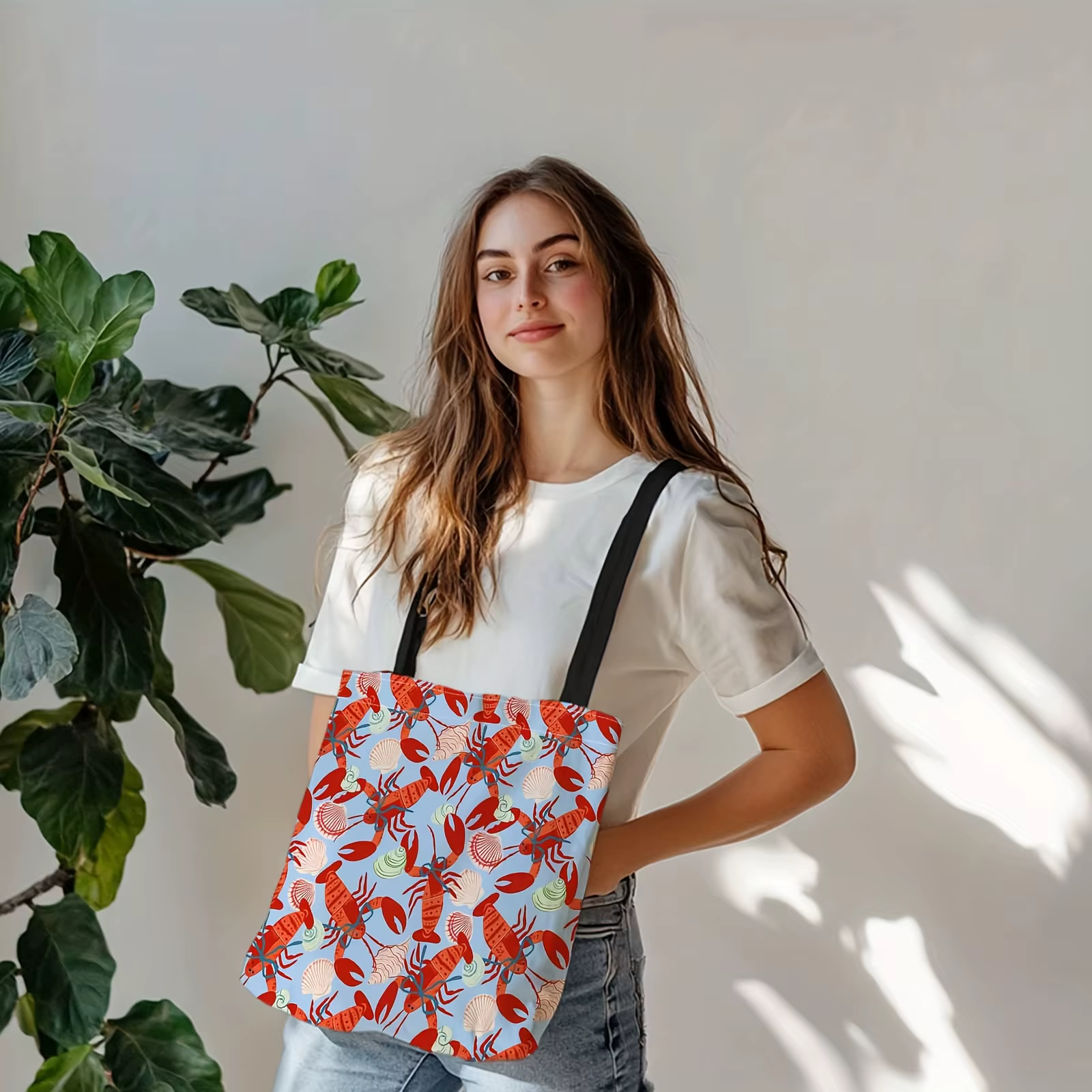 Sac fourre-tout imprimé coquille de homard