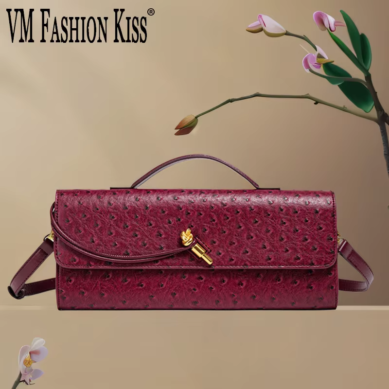 Sac bordeaux enveloppe rouge cerise