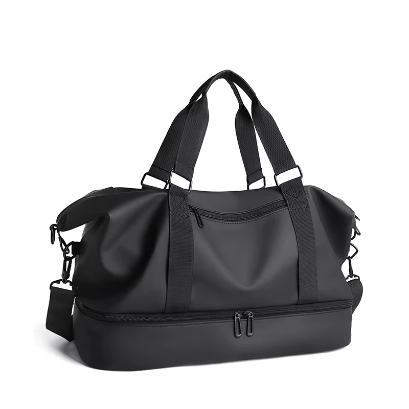 Sac de voyage imperméable noir/gris