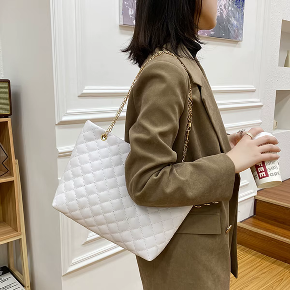Sacs fourre-tout pour femmes en cuir PU