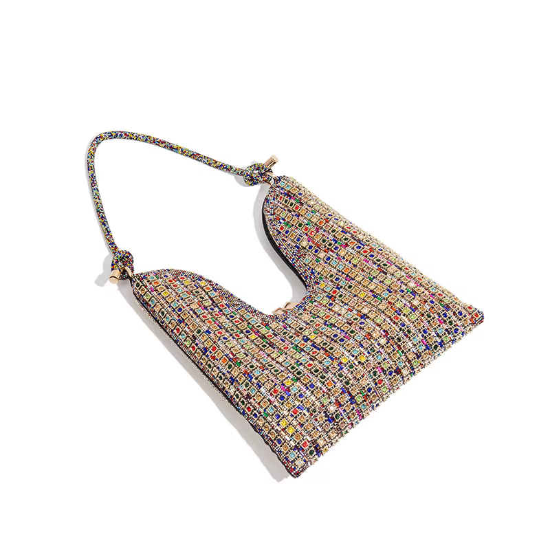 Sac à main en diamant, sac seau en strass pour femme