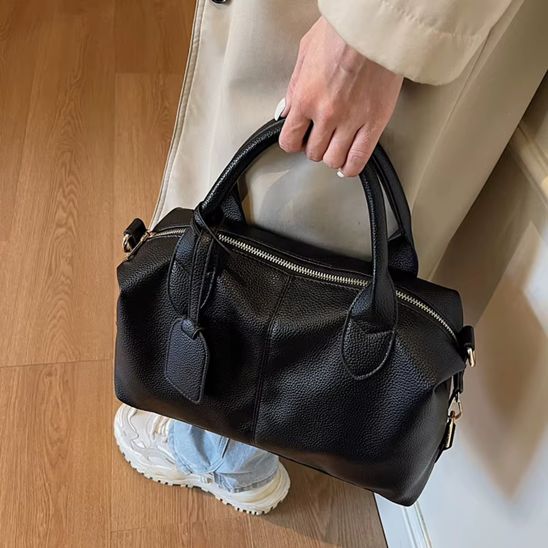Sac à bandoulière de luxe en cuir souple PU pour femmes