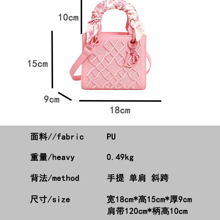 Sac à main de Concubine brodé artisanal polyvalent de luxe