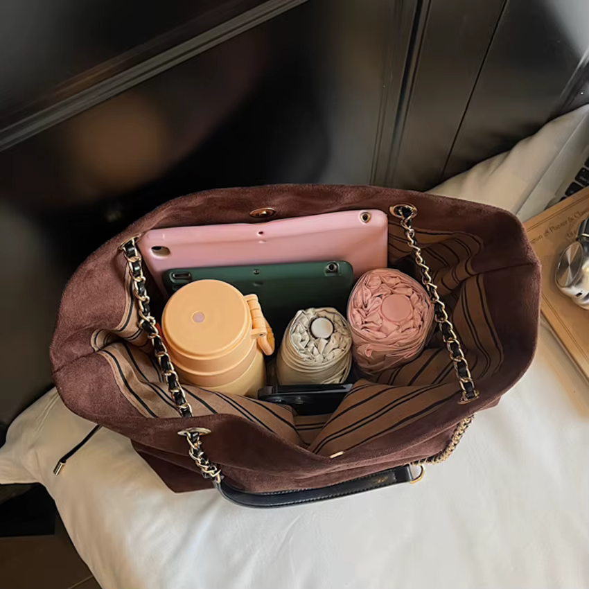 Sac à bandoulière en daim pour femmes