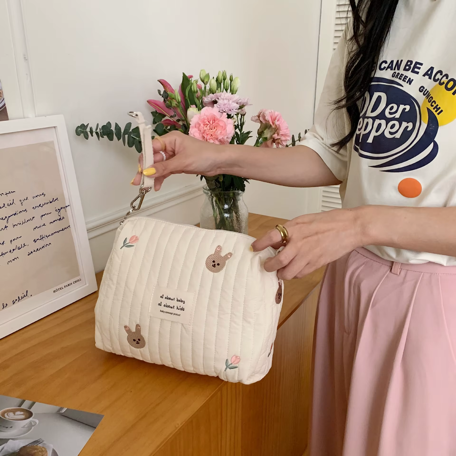 Sac de rangement Portable en coton