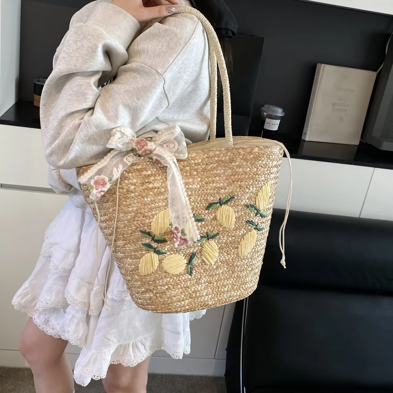 Sac à bandoulière de plage de grande capacité