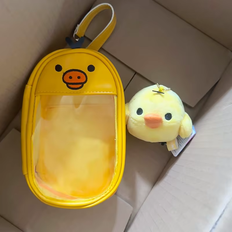 Porte-monnaie Kawaii Rilakkuma Kiiroitori en forme de poussin jaune