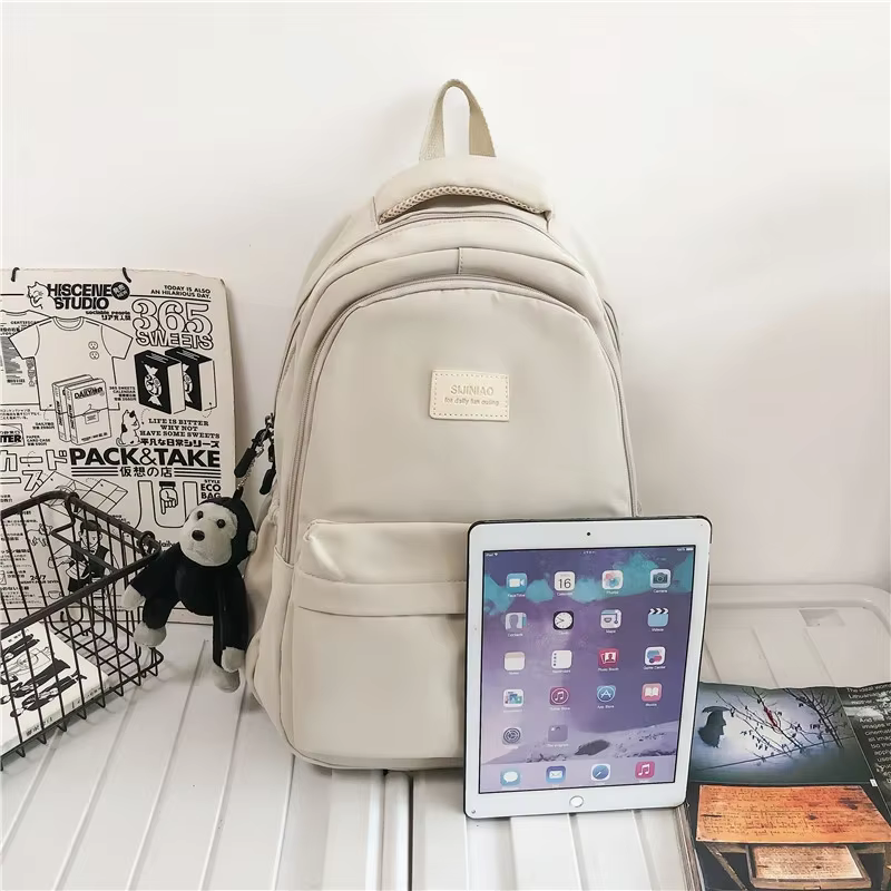 Sac à dos de couleur unie pour femmes