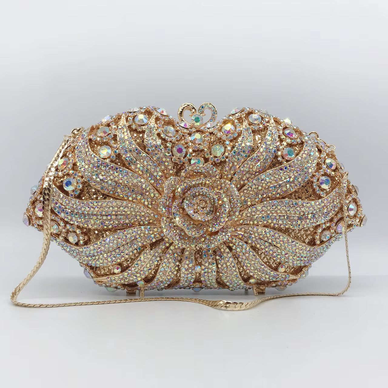 Sac de dîner en métal et diamant pour robe de Banquet pour dames