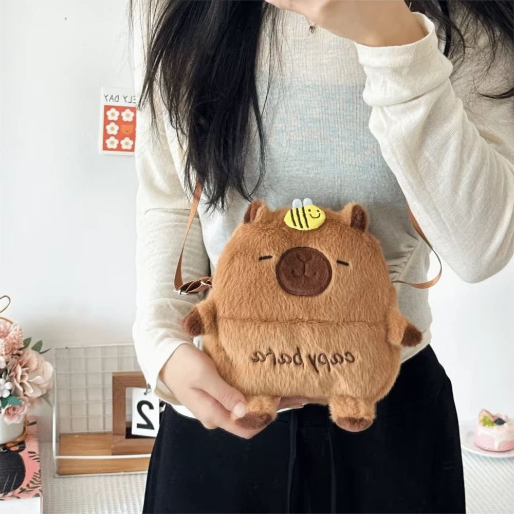 Nouveau sac à bandoulière pour téléphone portable en forme de capybara de dessin animé