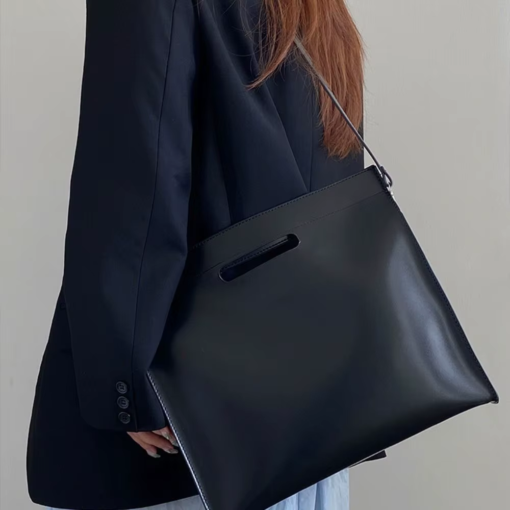 Sac fourre-tout élégant en PU pour documents de bureau