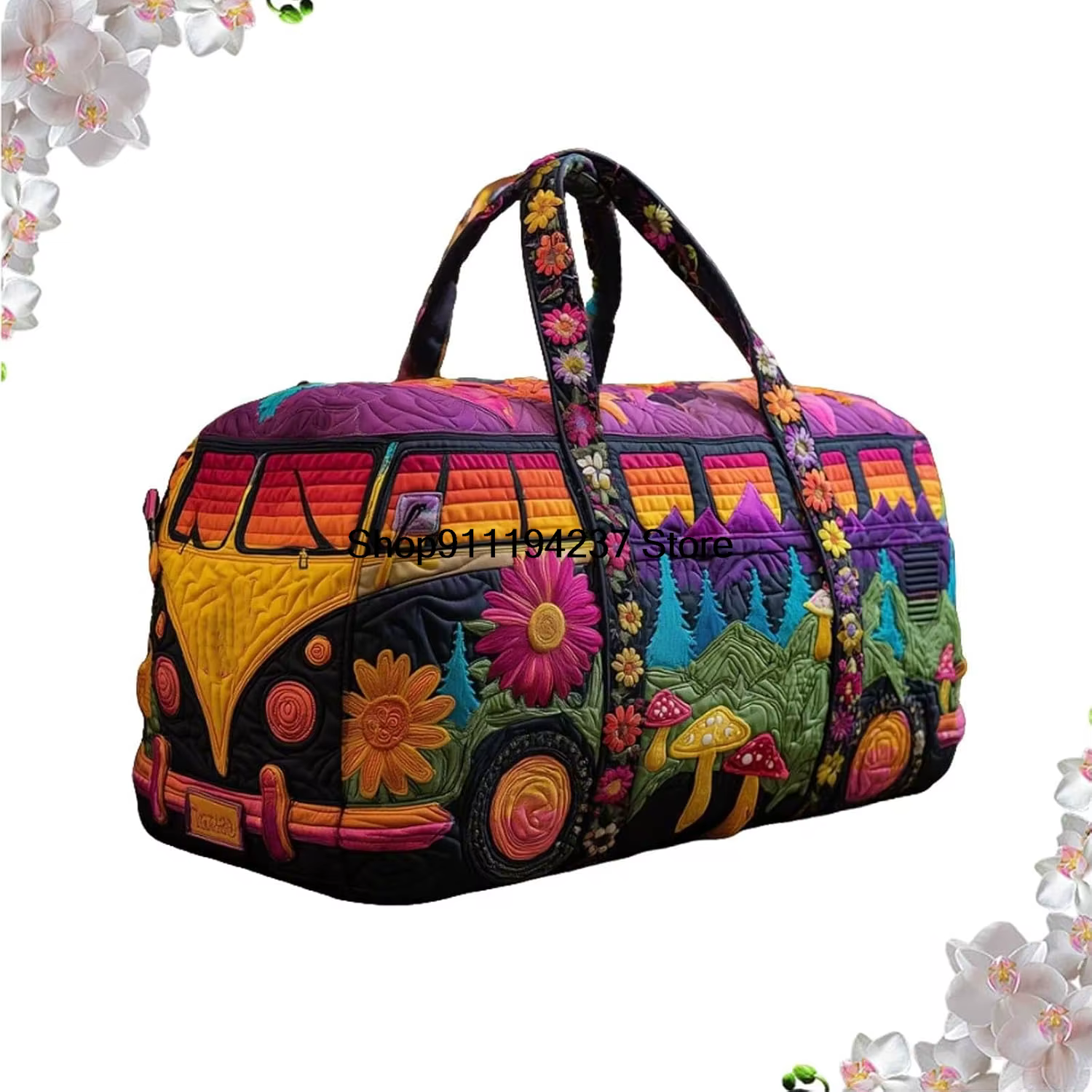 Sac de voyage matelassé Hippie Van