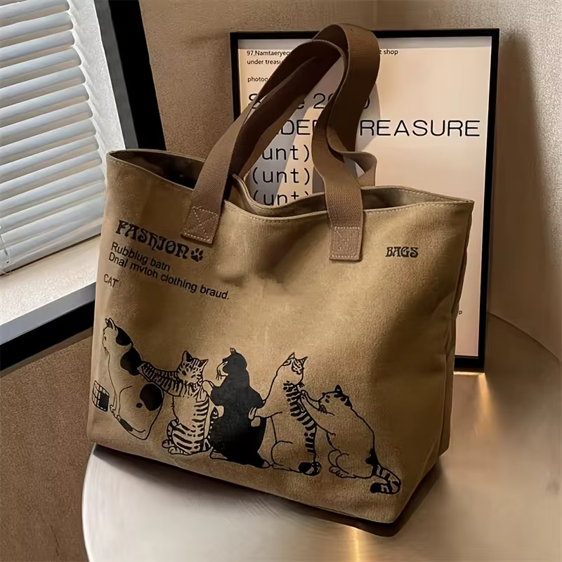 Sac fourre-tout en toile pour femmes