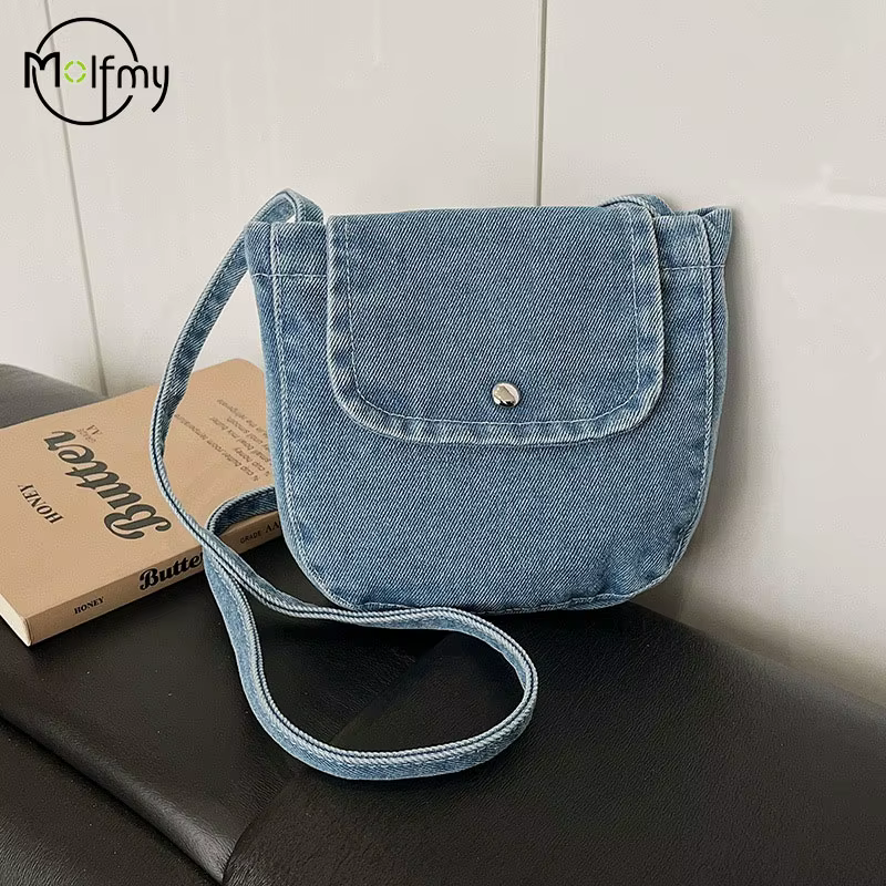 Sac à bandoulière en jean pour femme