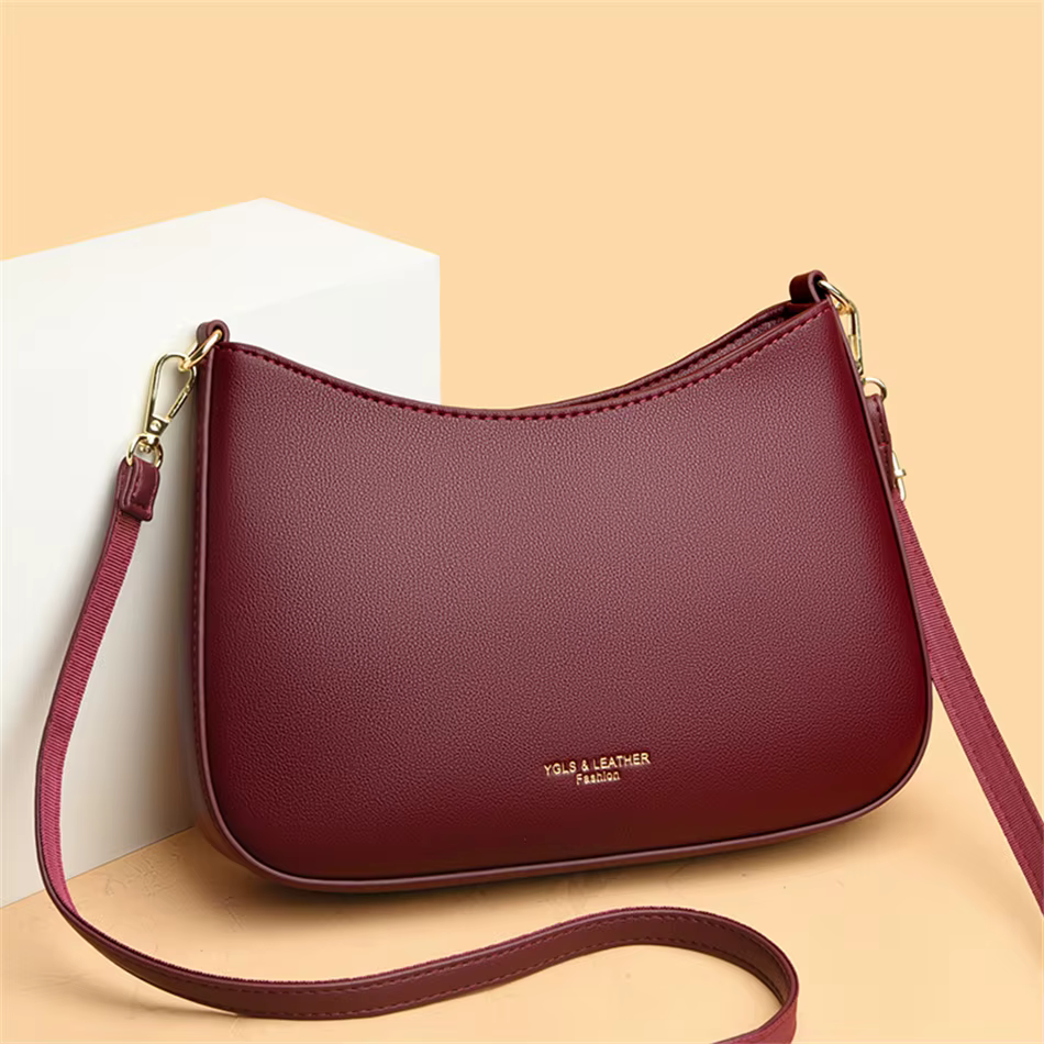 Sac à bandoulière en cuir Bergame pour femme