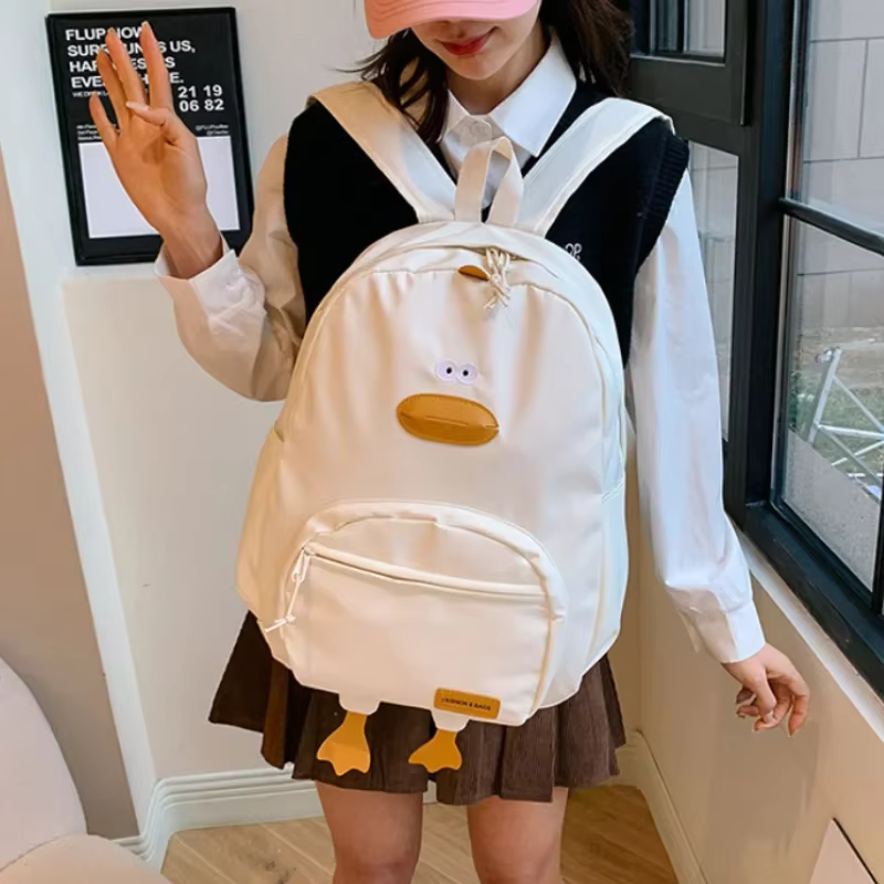 Nouveau dessin animé canard sac à dos concepteur mignon sac de voyage femme étudiant polyvalent édition coréenne filles sac d'école rюкзак