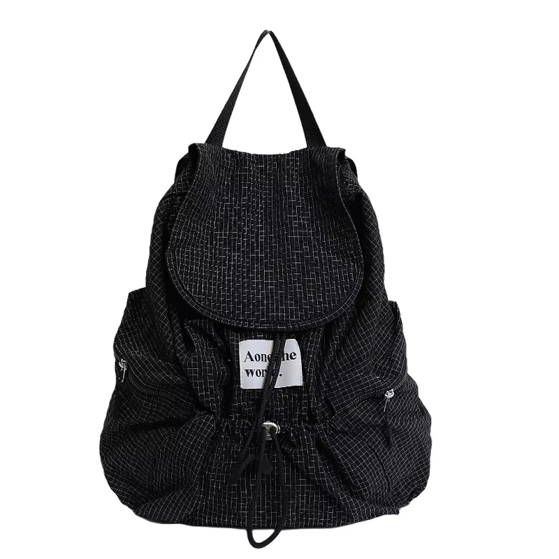Sacs à dos décontractés en Nylon à carreaux