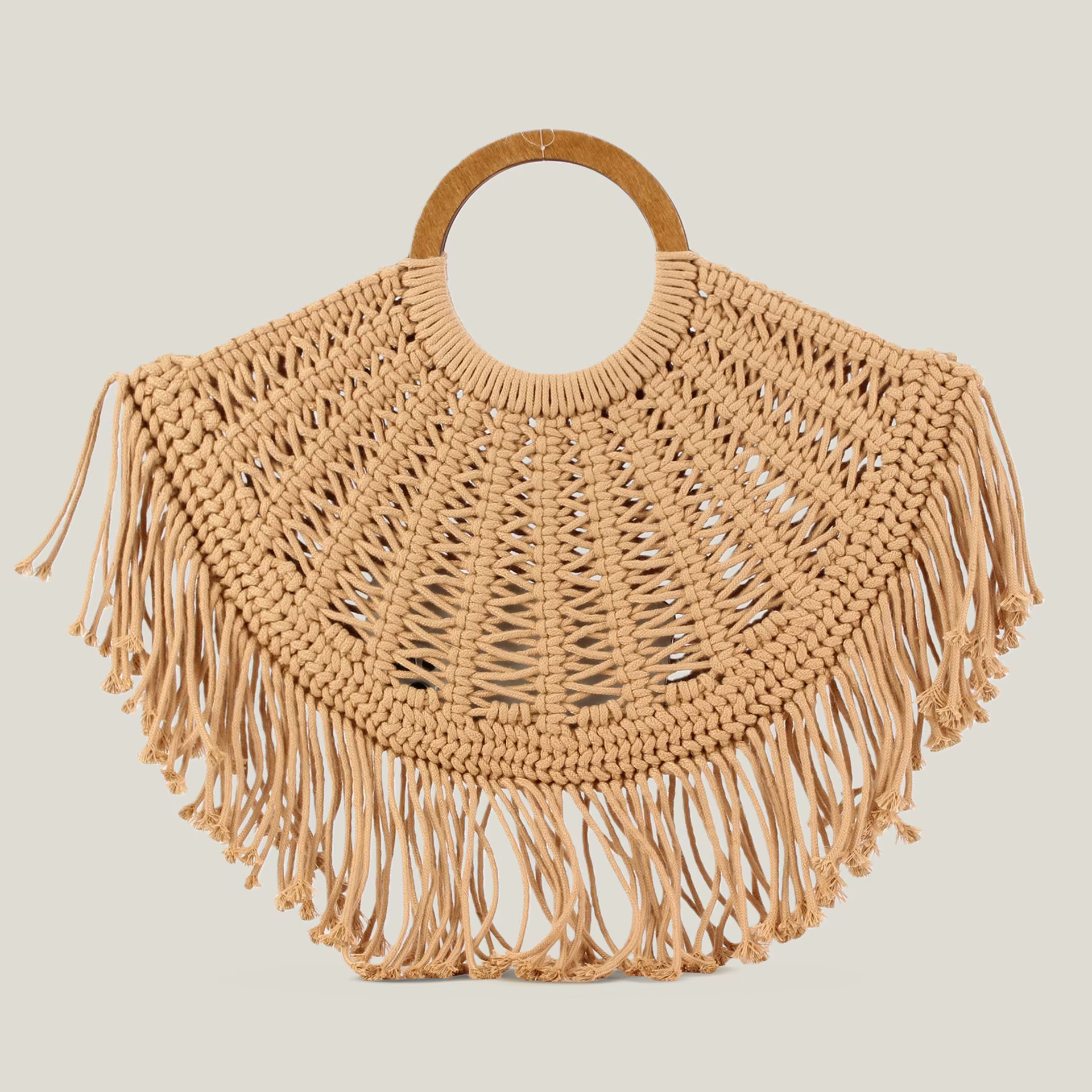 Nouveau Sac Fourre-tout Hobo Demi-Lune à Pompons pour Femme