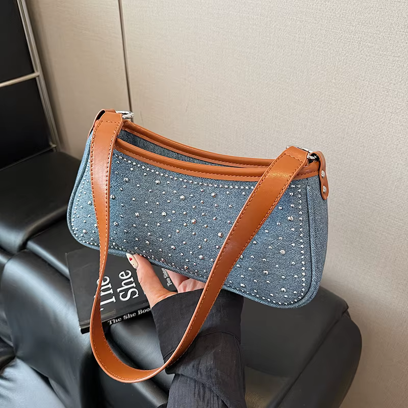 Sac à bandoulière Vintage en Denim pour femmes