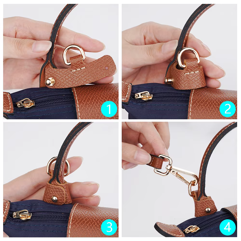 Sangle de sac en cuir véritable pour Longchamp