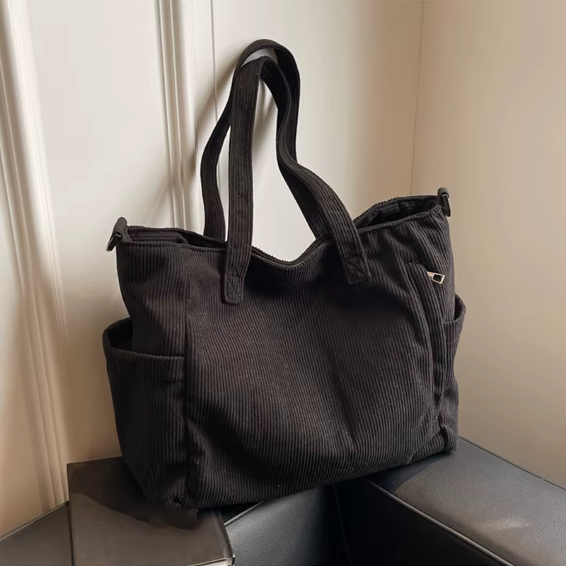 Sac à main en velours côtelé pour femmes