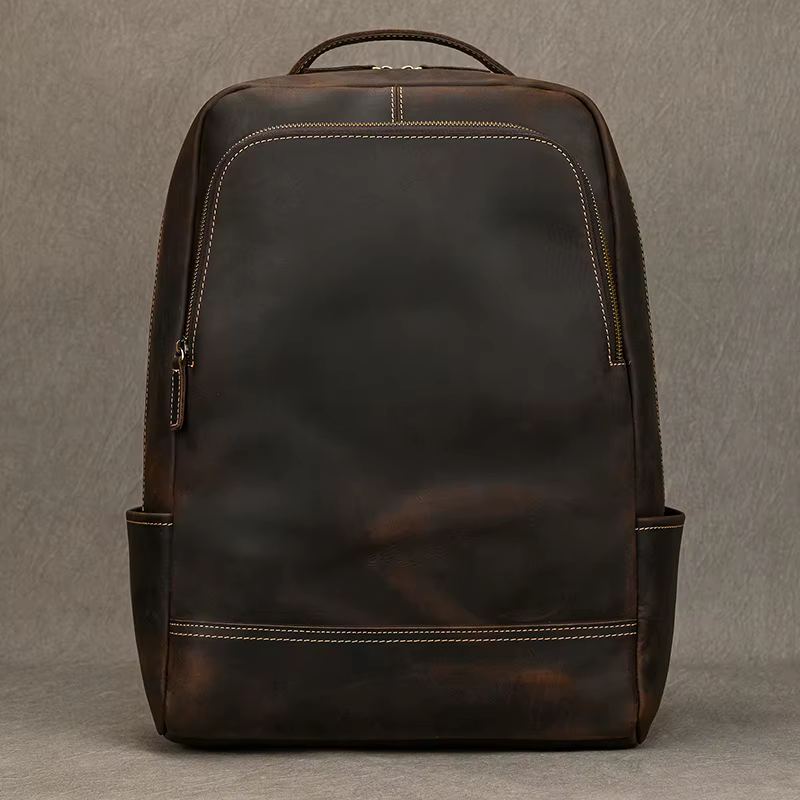 2025 nouveauté sac à dos en cuir ordinateur sac à dos 15.6 pouces pochette d'ordinateur pour hommes sacs de voyage