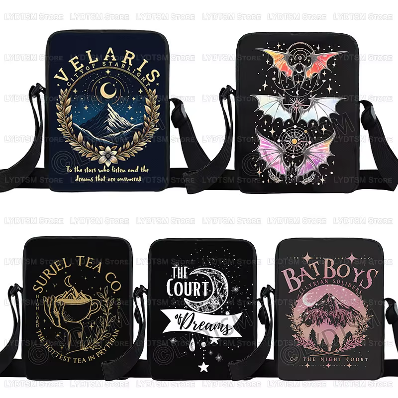 Velaris City of Starlight ACOTAR imprimer sac à bandoulière la cour de nuit femmes sac à main Suriel thé Co sacoche sacs de messager cadeau