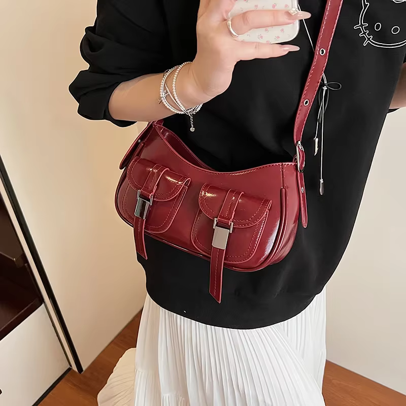 Sacs à bandoulière en cuir PU pour femmes