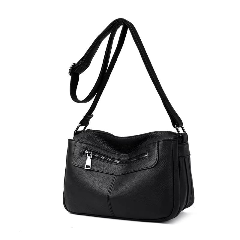 Sac à bandoulière en cuir véritable pour femmes