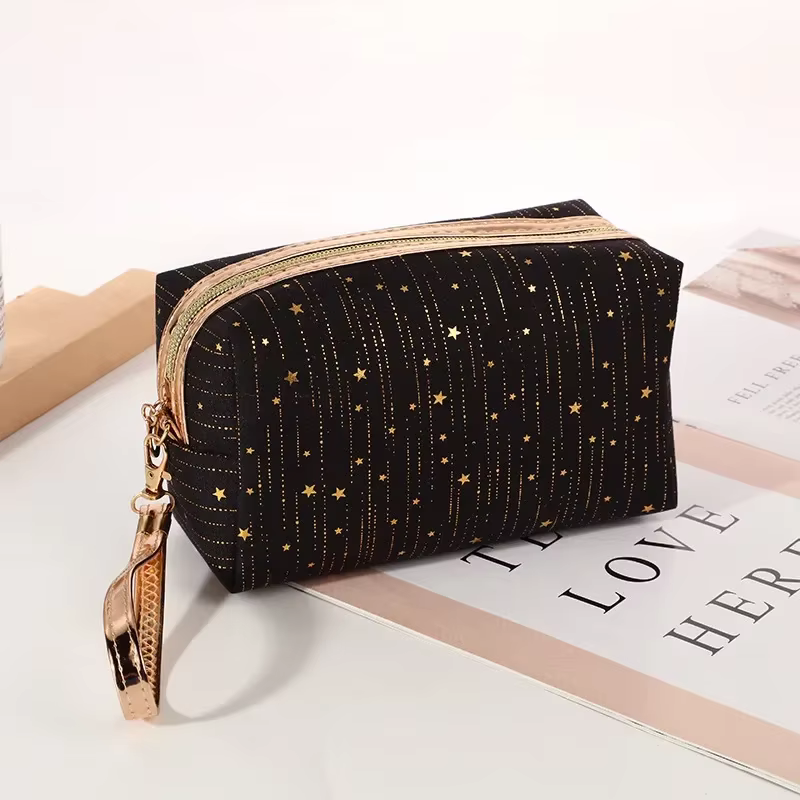 Mode femmes sac cosmétique Paillette étoiles dames trousse de maquillage