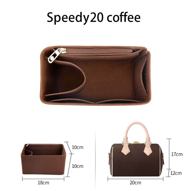 WUTA feutre insérer sac organisateur pour for LV Speedy 20 25 30 35 rabat sac à main sac intérieur maquillage voyage sac