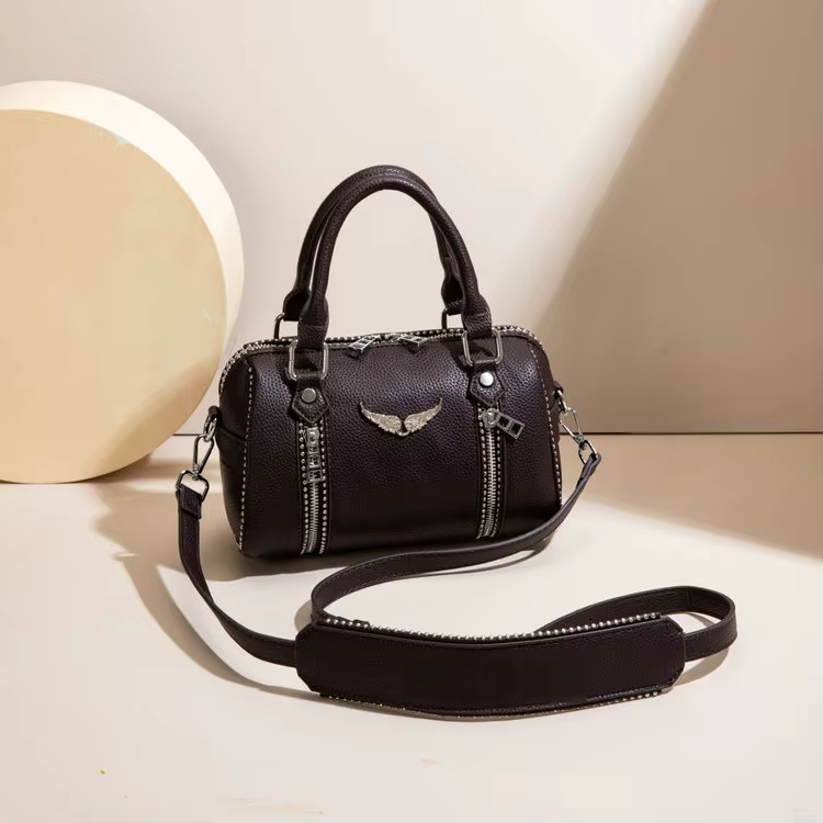 Sac à langer en cuir vintage classique pour femmes, élégant, couleur unie, sac de travail, idéal pour les spectacles de superstars, design unique et décontracté.