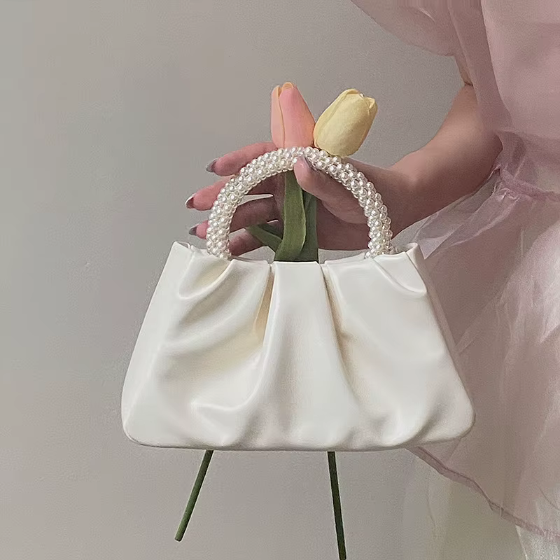 2025 perle sac à main plis nouvelle mode nuage téléphone portable sac à bandoulière messager Mini petit sac Одноп weg ume сумк