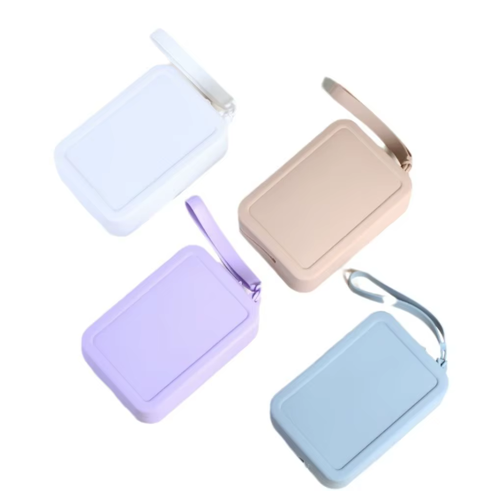 Morandi couleur Silicone sac cosmétique porte-monnaie grande capacité multifonction sac de rangement Rectangle