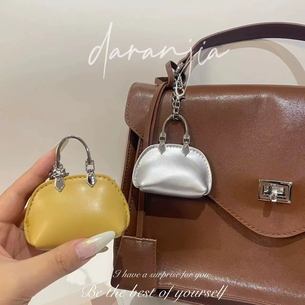 Mini petit sac exquis sac pendentif chaîne coquille sac porte-clés sac à bandoulière décoration cadeau créatif bricolage femmes sac accessoire
