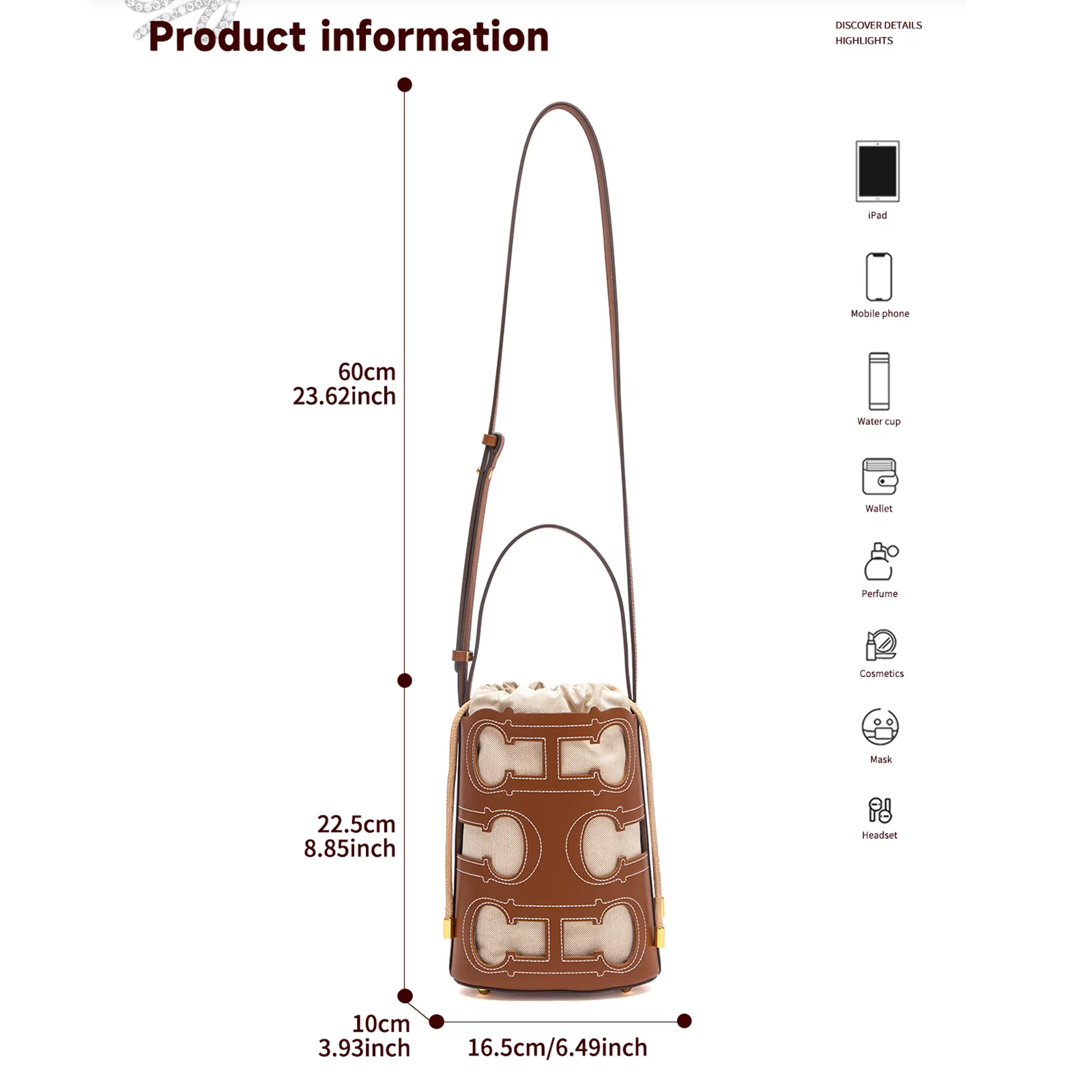 Sac à bandoulière CHCH pour femme