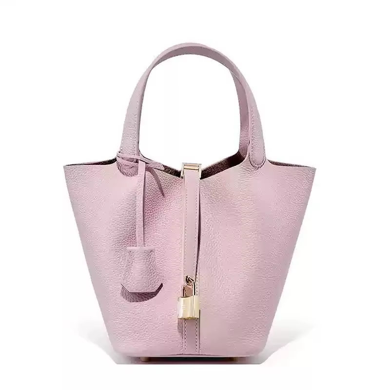 Nouveau style 2025 Sac seau en cuir véritable pour femme