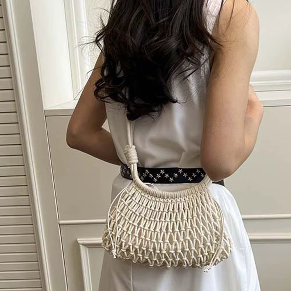 Sac à bandoulière en crochet grande capacité