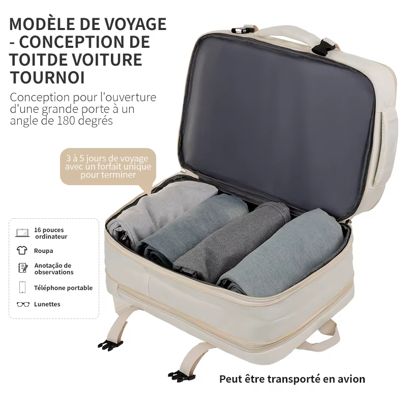 Nouveau sac à dos spécifique à l'avion