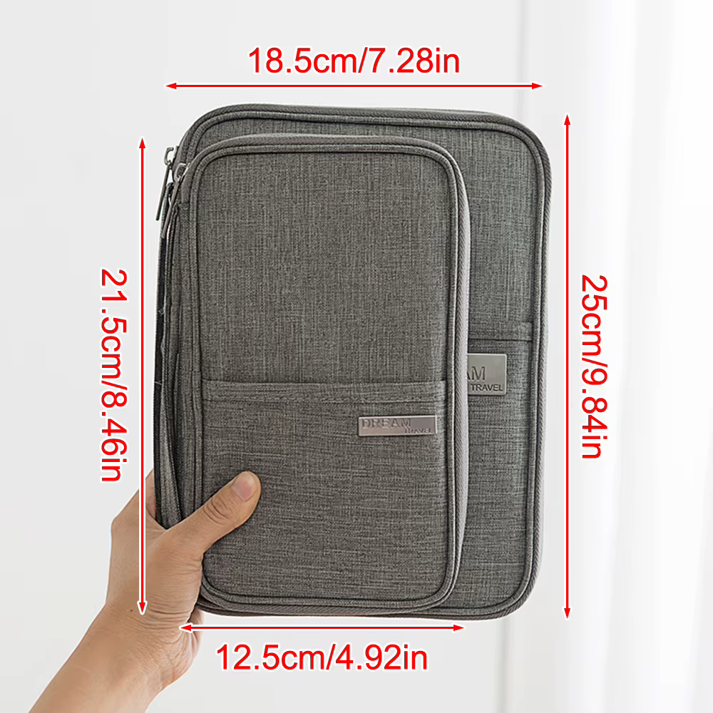 Organisateur de documents de voyage-porte-passeport étanche avec blocage RFID